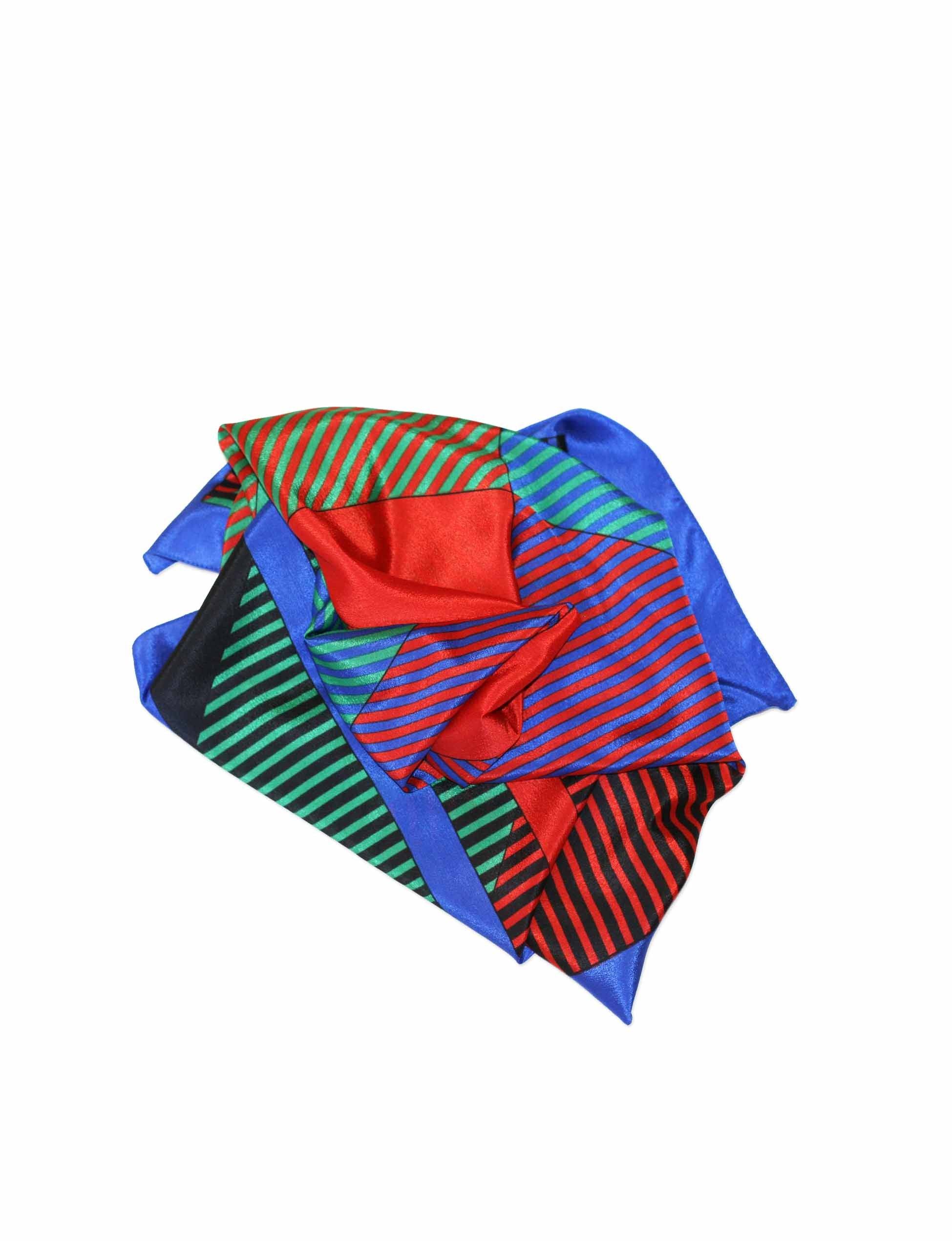 Retro Geometric Silk Scarf