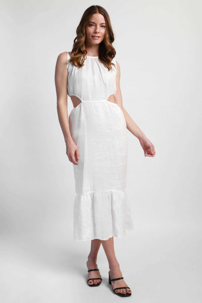 Linen cut out dress