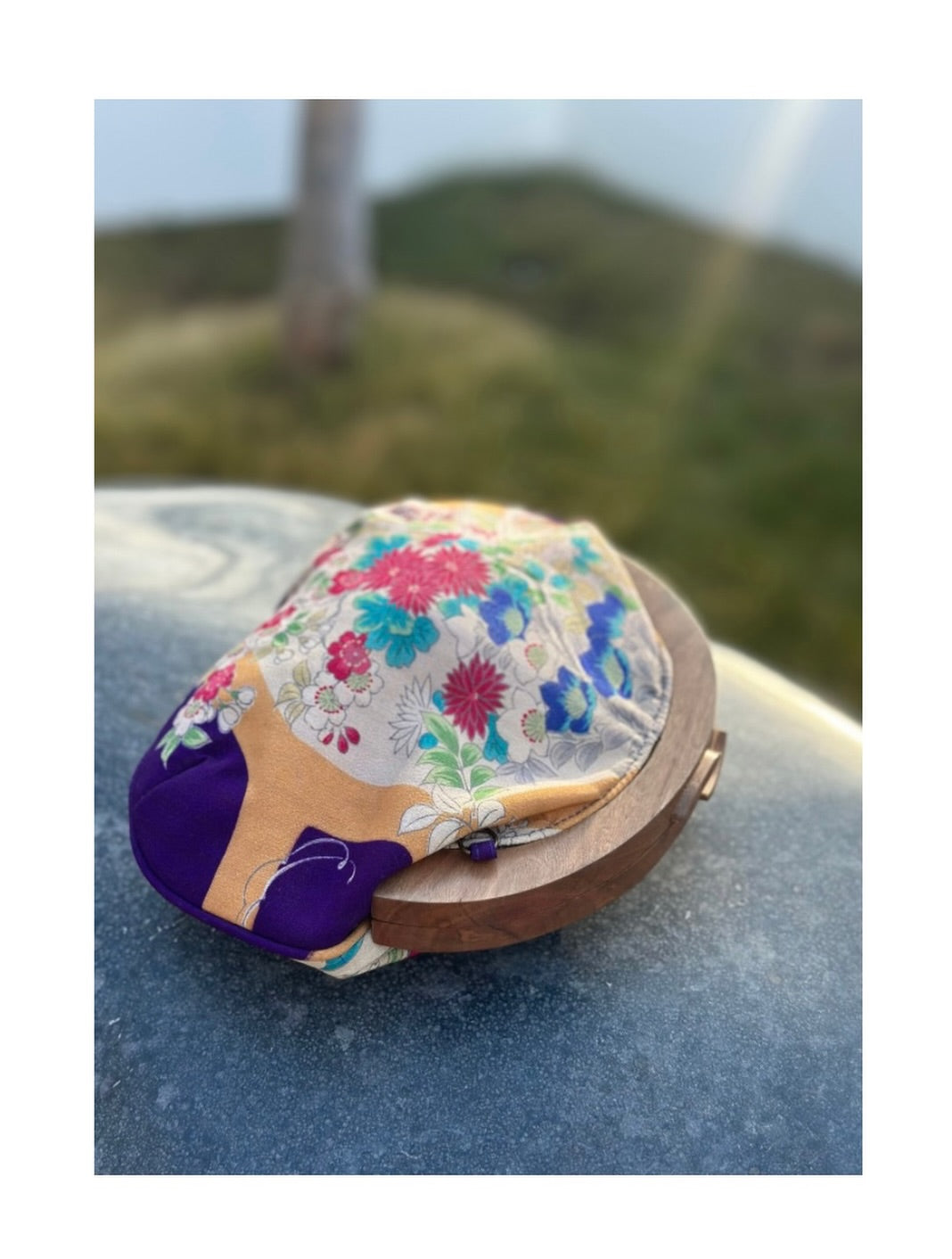 Vintage kimono textile clutch by Mei Vintage